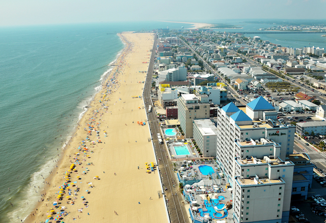 Aerial view of Ocean City MD